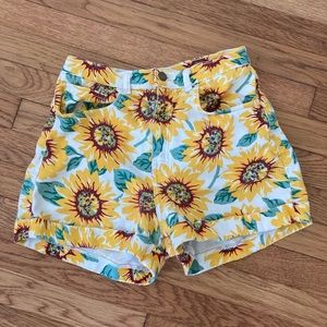 American Apparel Sunflower High Waisted Shorts